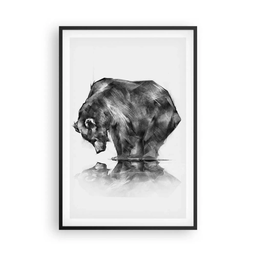 Affiche dans un cadre noir - Poster - Ravi de rencontrer quelqu'un de proche - 61x91 cm