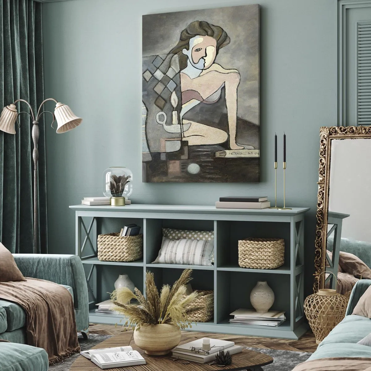 Impression sur toile - Image sur toile - Mosaïque d'esprit et de matière - 45x80 cm