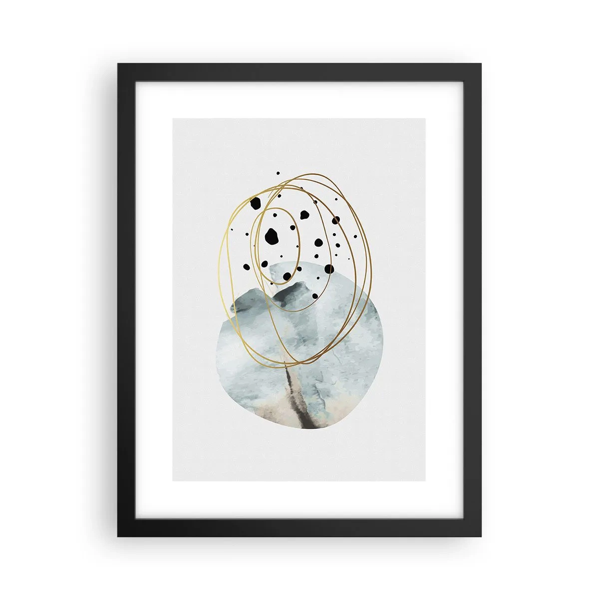 Affiche dans un cadre noir - Poster - Emmêlement de l'espace - 30x40 cm
