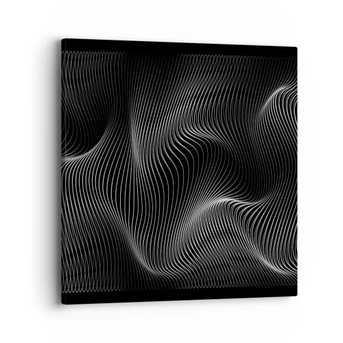 Impression sur toile - Image sur toile - Danse de lumière dans l'espace - 40x40 cm