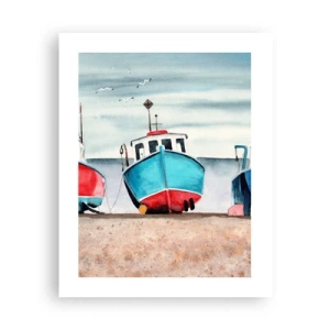 Affiche - Poster - Prêt pour la pêche - 40x50 cm