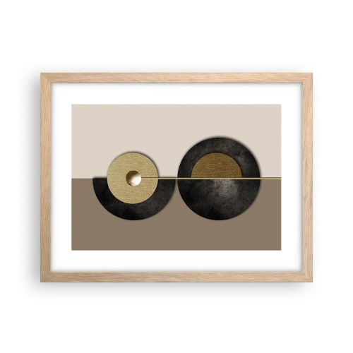 Affiche dans un chêne clair - Poster - Variations autour du cercle - 40x30 cm