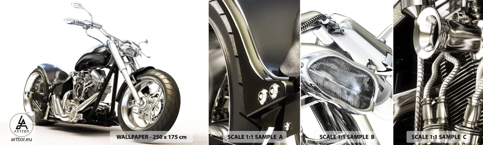 Échantillon De Papier Peint Standard Eco - Force de caractère - Automobile, Moto, Voyage - 100x30 cm