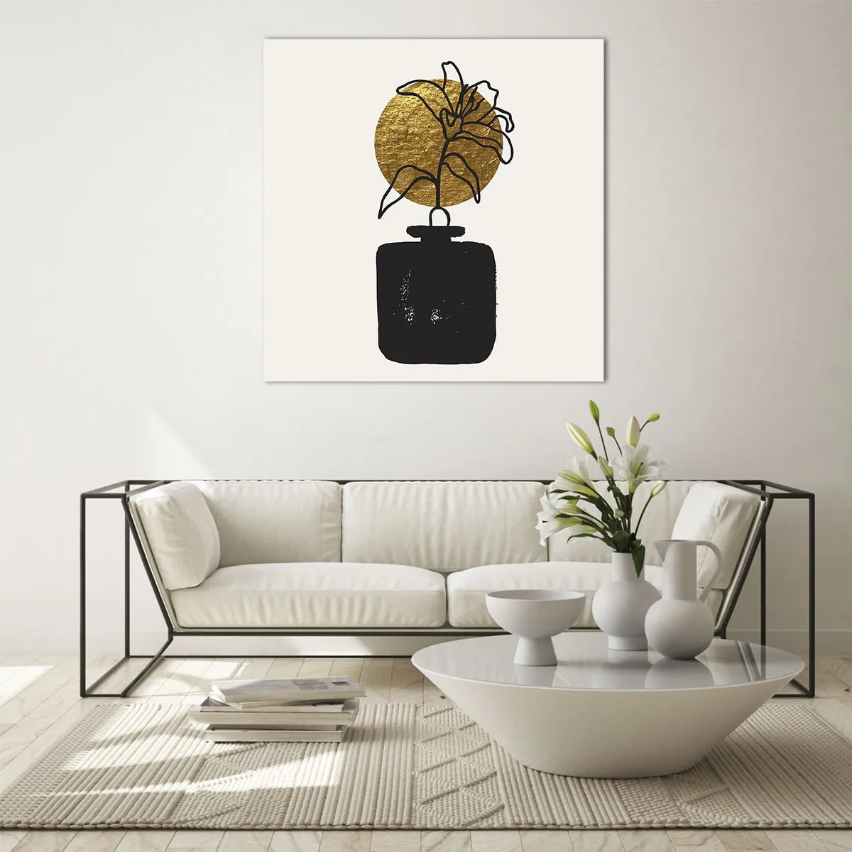 Impression sur verre - Image sur verre - La beauté vaut son pesant d'or - 30x30 cm