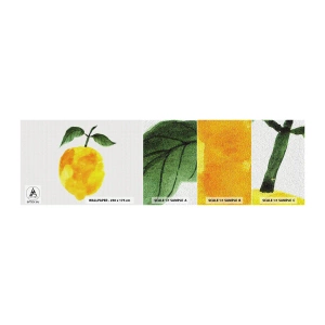 Échantillon de Papier Peint Autocollant Deluxe Sticker - Comment reconnaitre le goût du soleil - Citron, Cuisine, Fruit - 100x30 cm