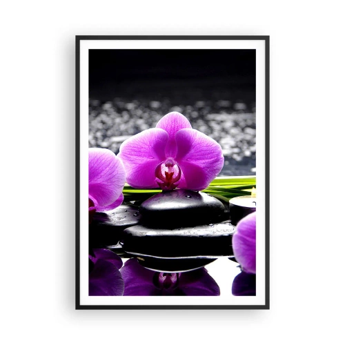 Affiche dans un cadre noir - Poster - Se noyer dans la paix et la tranquillité - 70x100 cm