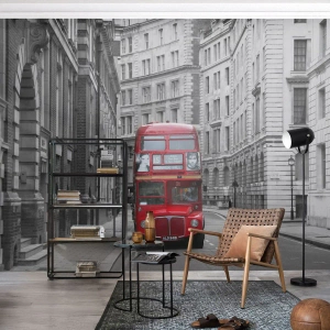 Papier Peint Photo Premium Sand - La vie de tous les jours ne doit pas être grise - Ville, Londres, Architecture - 200x140 cm