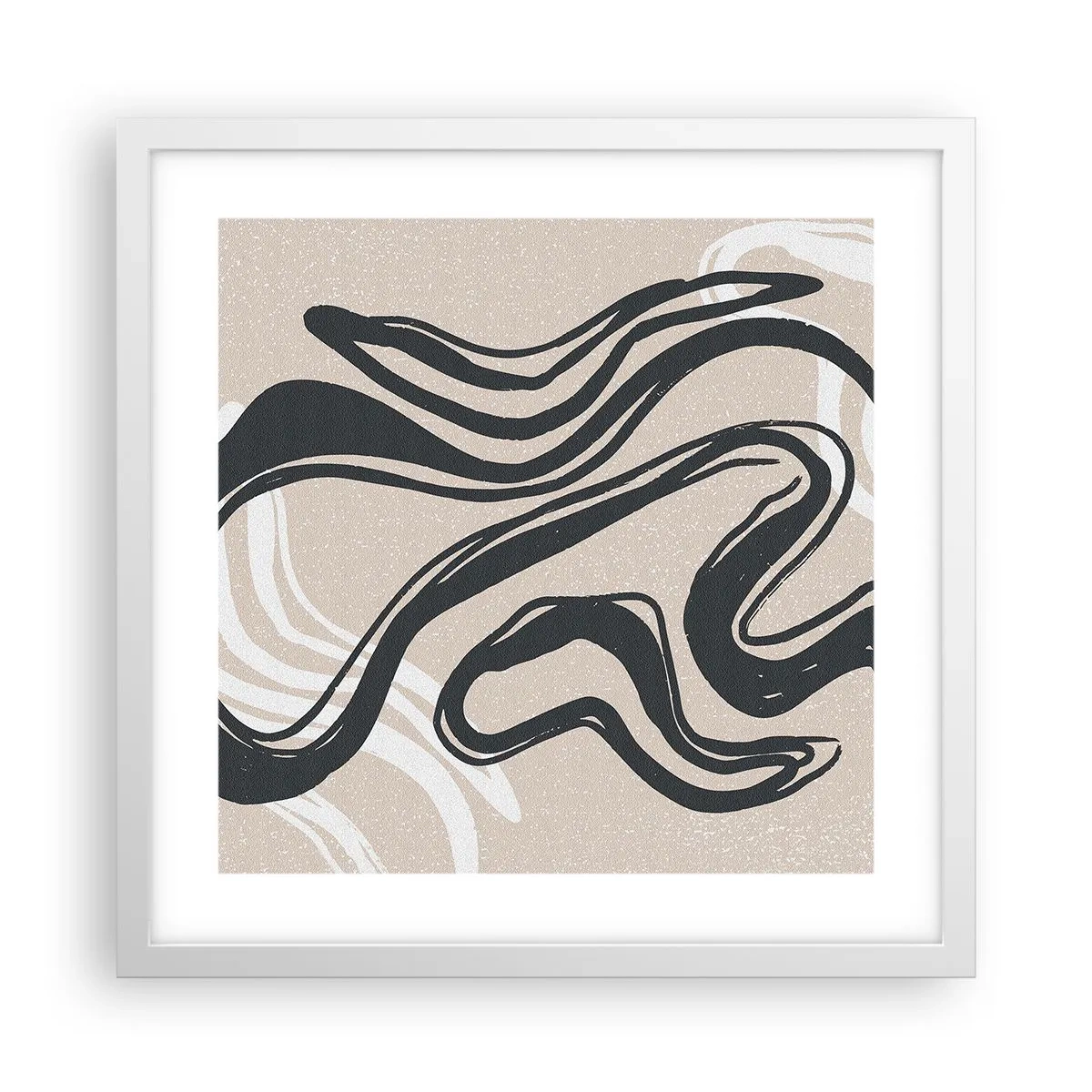 Affiche dans un cadre blanc - Poster - Expression multipliée - 40x40 cm