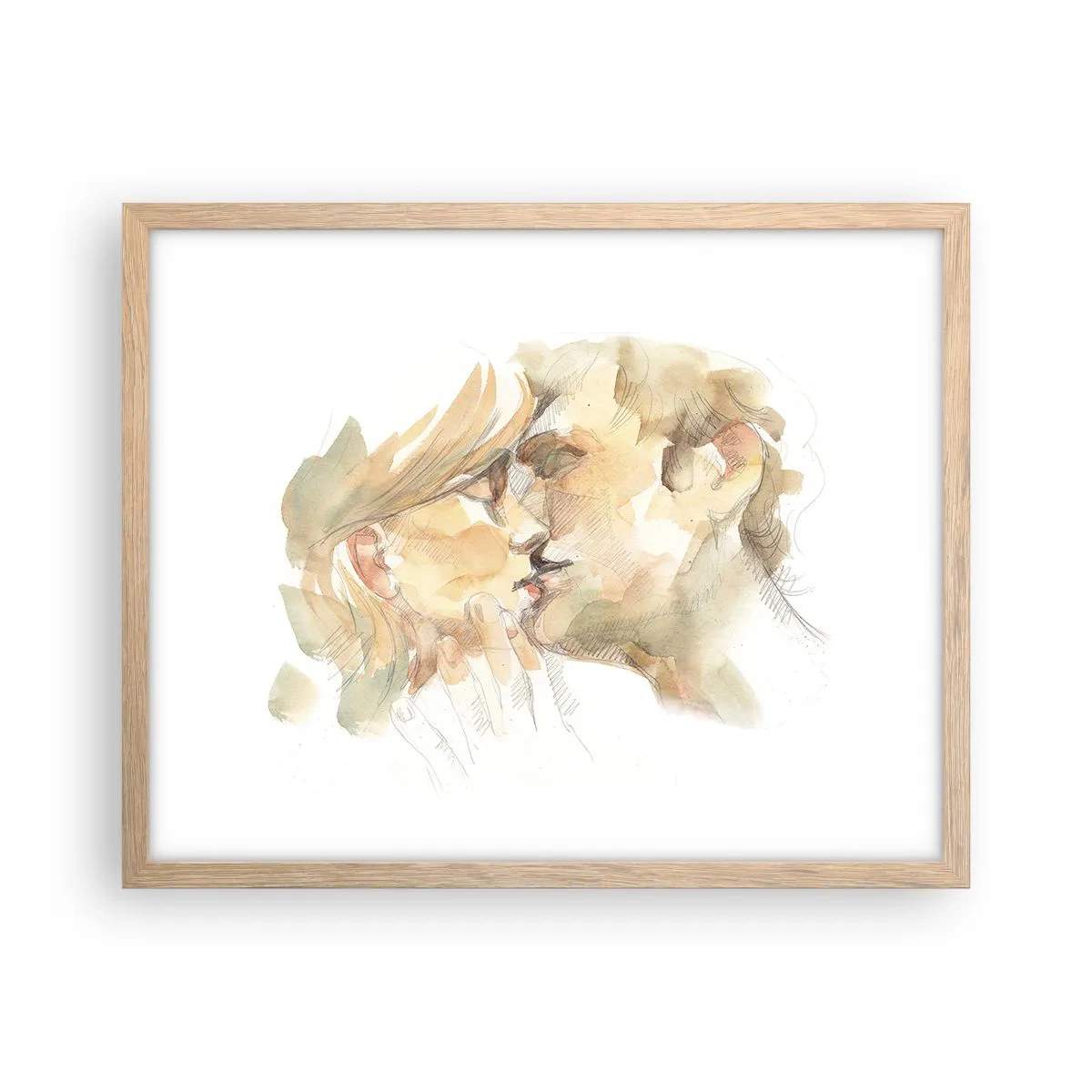 Affiche dans un chêne clair - Poster - A moitié trouvé ? - 50x40 cm