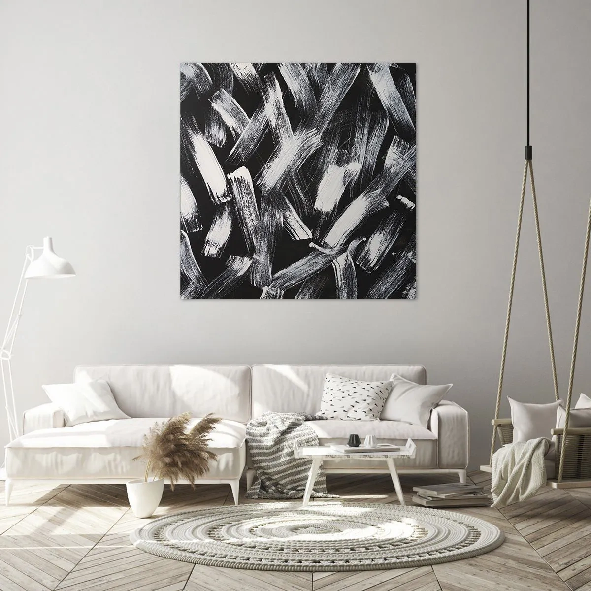 Impression sur toile - Image sur toile - L'abstraction dans l'esprit industriel - 30x30 cm