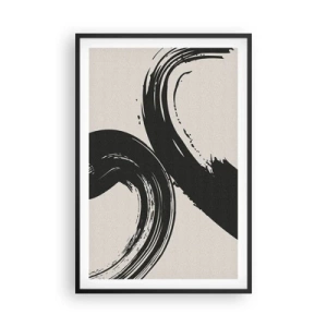 Affiche dans un cadre noir - Poster - Balayage circulaire - 61x91 cm