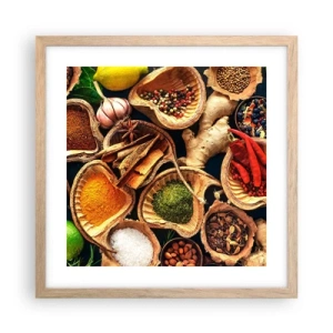 Affiche dans un chêne clair - Poster - Prends ce que tu veux - 40x40 cm