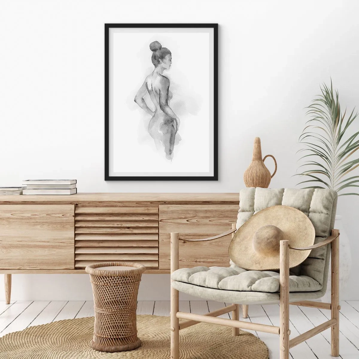 Affiche dans un cadre noir - Poster - Belle comme une peinture - 40x50 cm