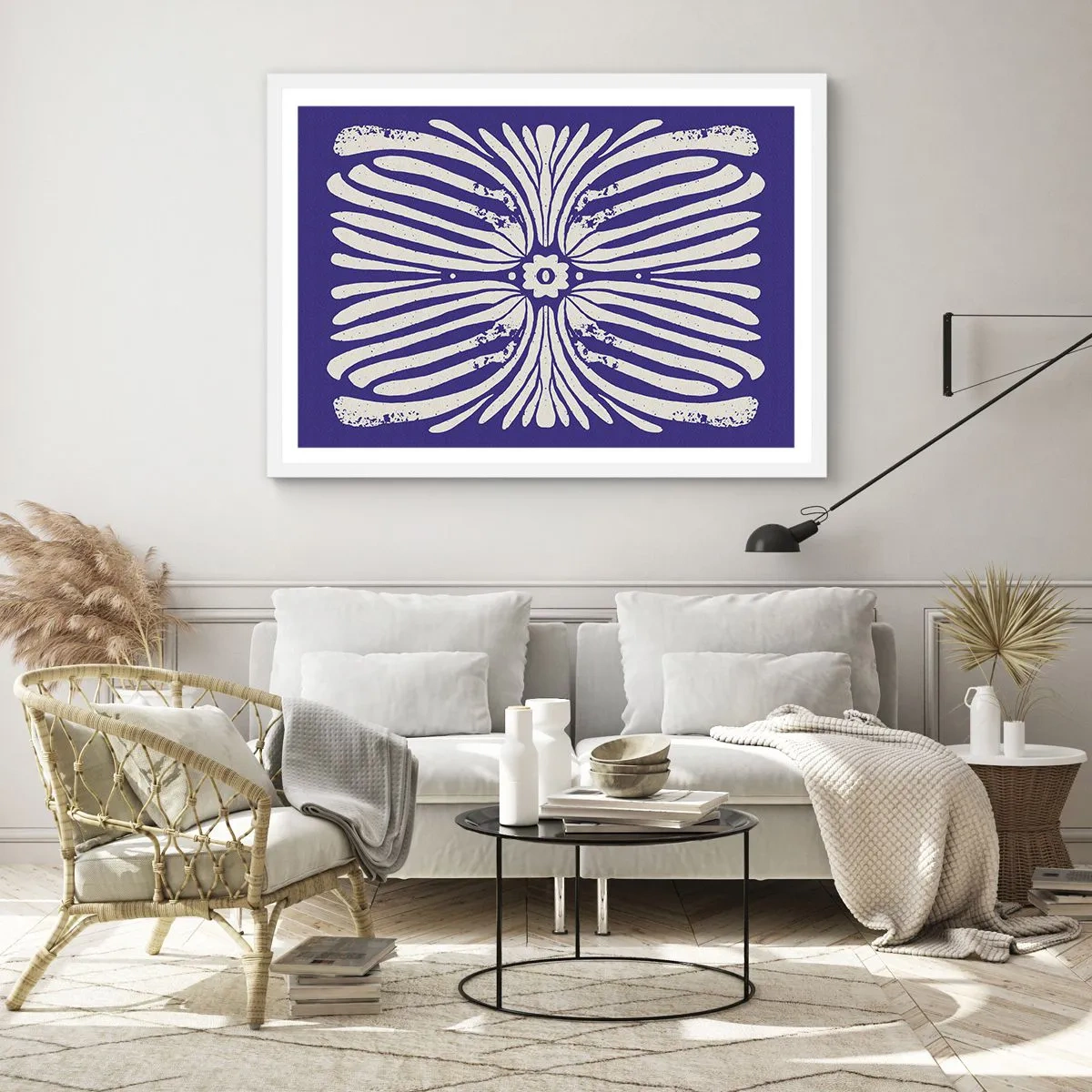 Affiche dans un cadre blanc - Poster - Inspirations ethniques - 91x61 cm