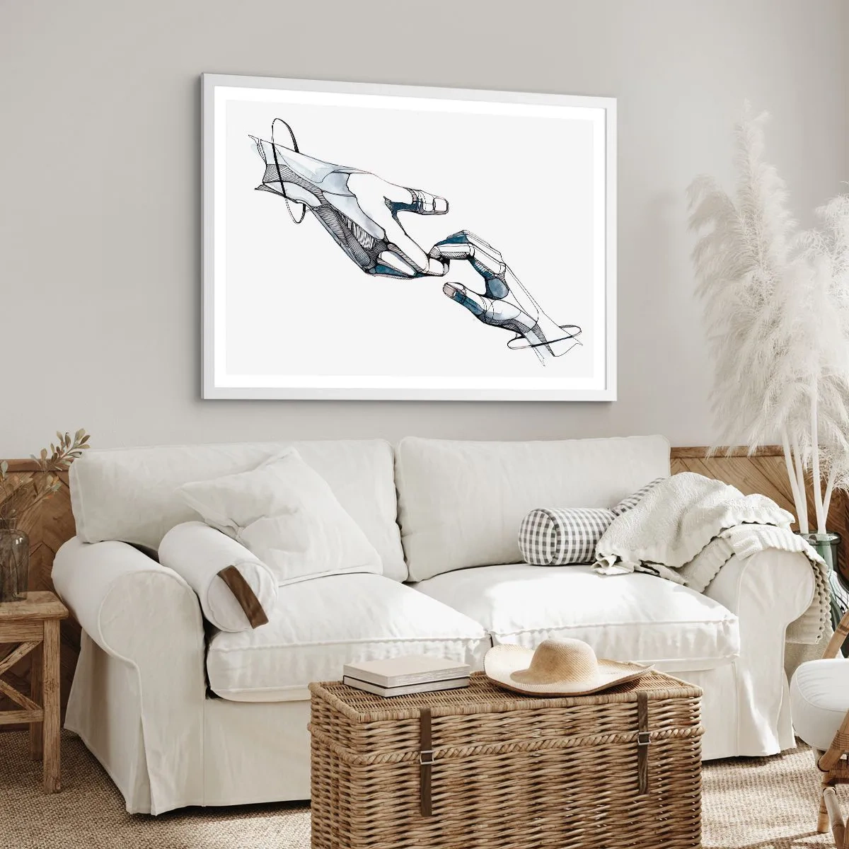 Affiche dans un cadre blanc - Poster - Un bon geste - 100x70 cm