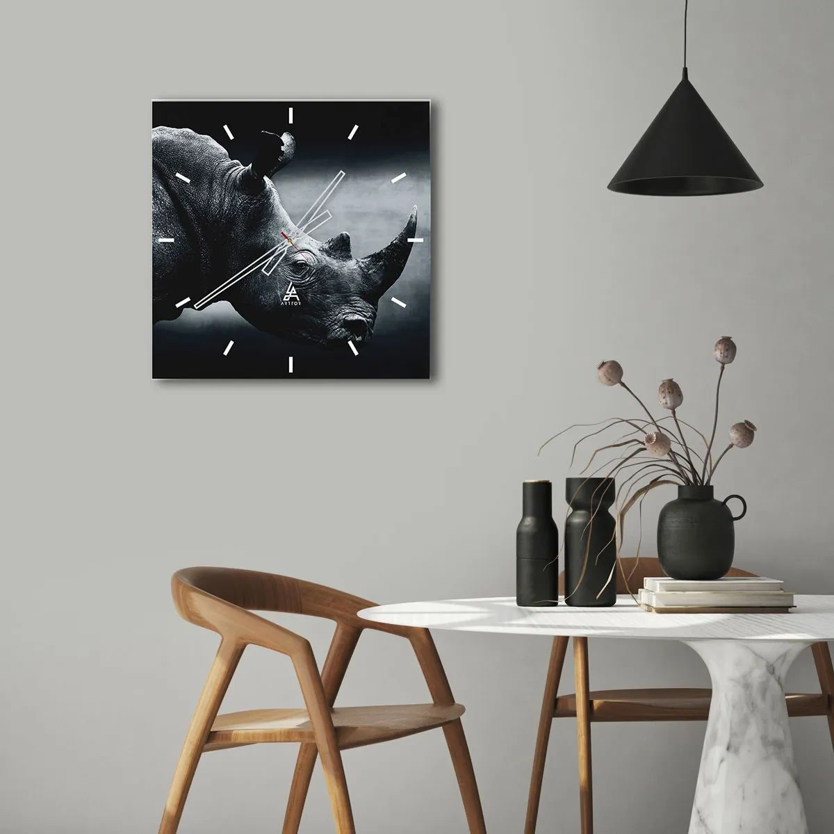 Horloge murale - Pendule murale - Le profil droit - 40x40 cm