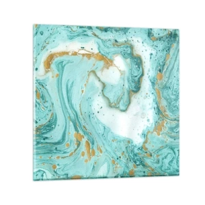 Impression sur verre - Image sur verre - Sous la grande vague de l'ère Edo - 70x70 cm