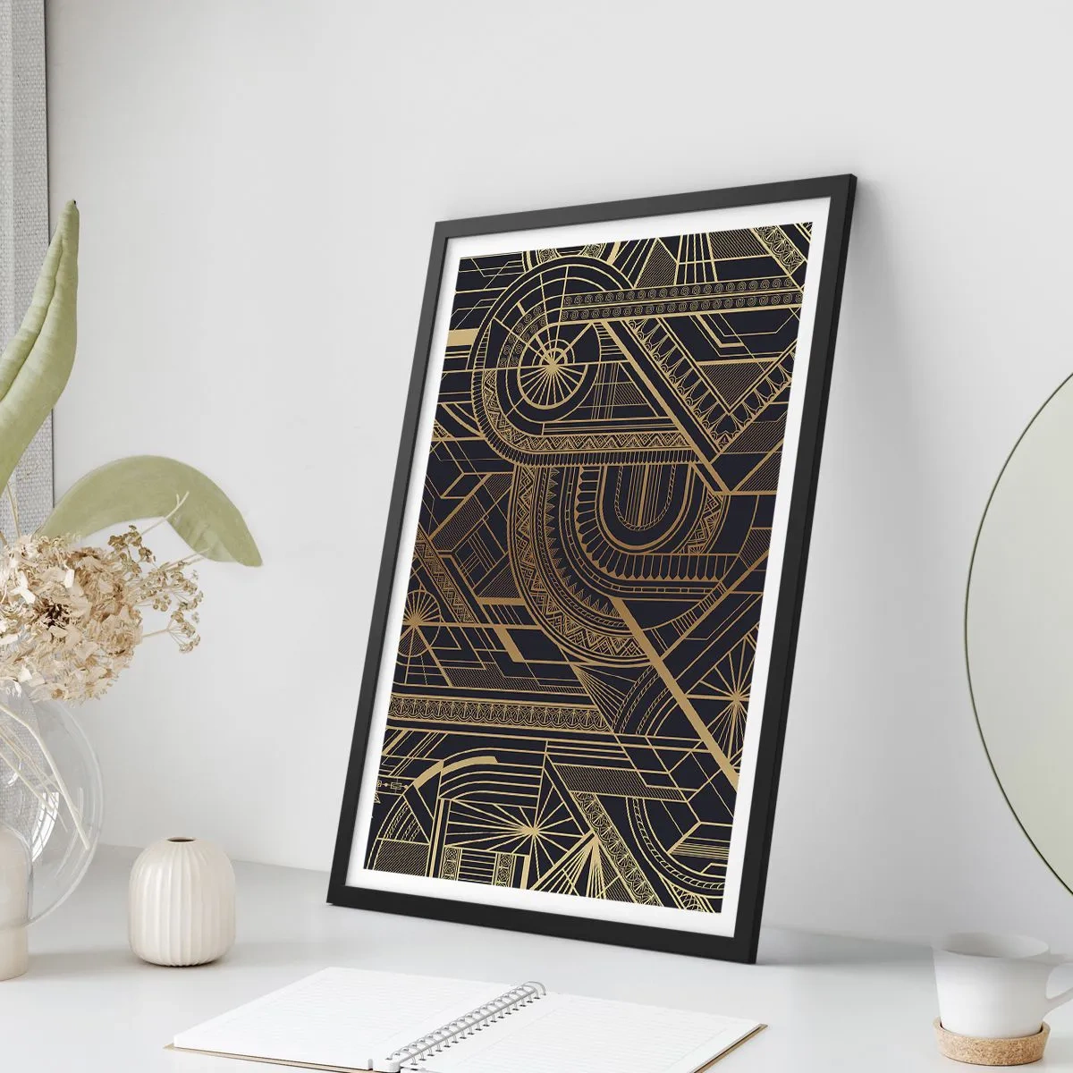 Affiche dans un cadre noir - Poster - Concept, idée, plan - 70x100 cm