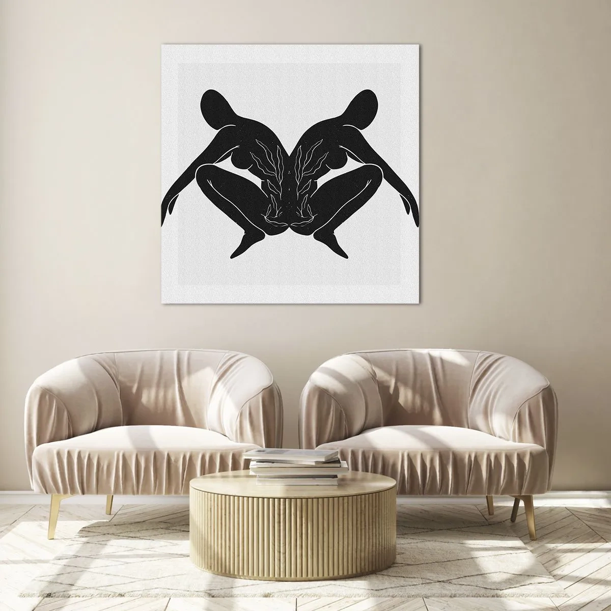 Impression sur verre - Image sur verre - Une âme commune - 70x70 cm