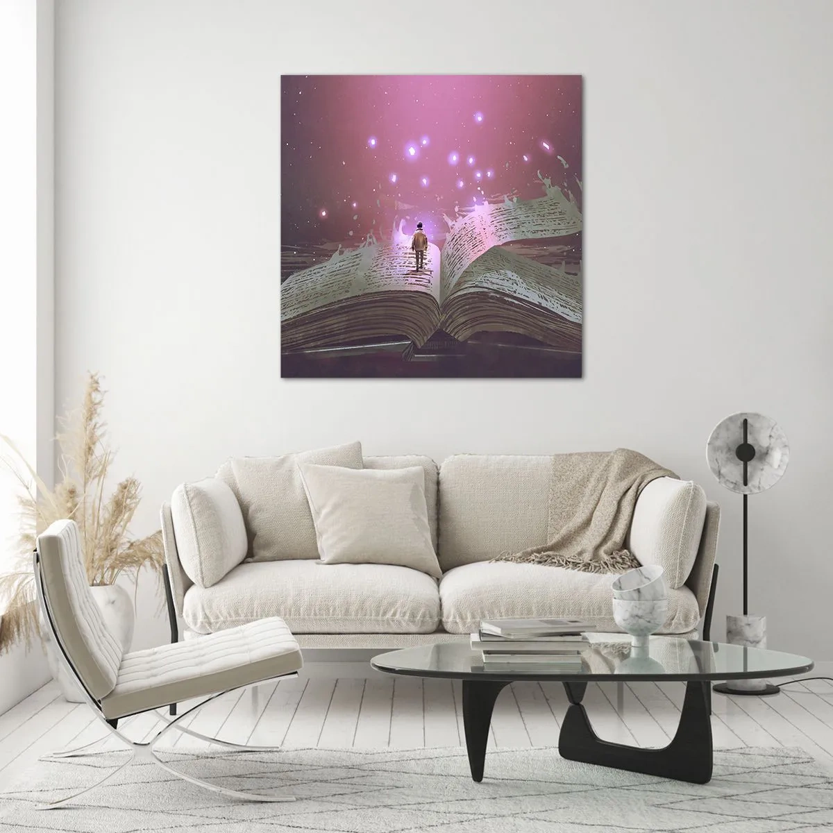 Impression sur verre - Image sur verre - Invitation à un autre monde - lisez ! - 70x70 cm