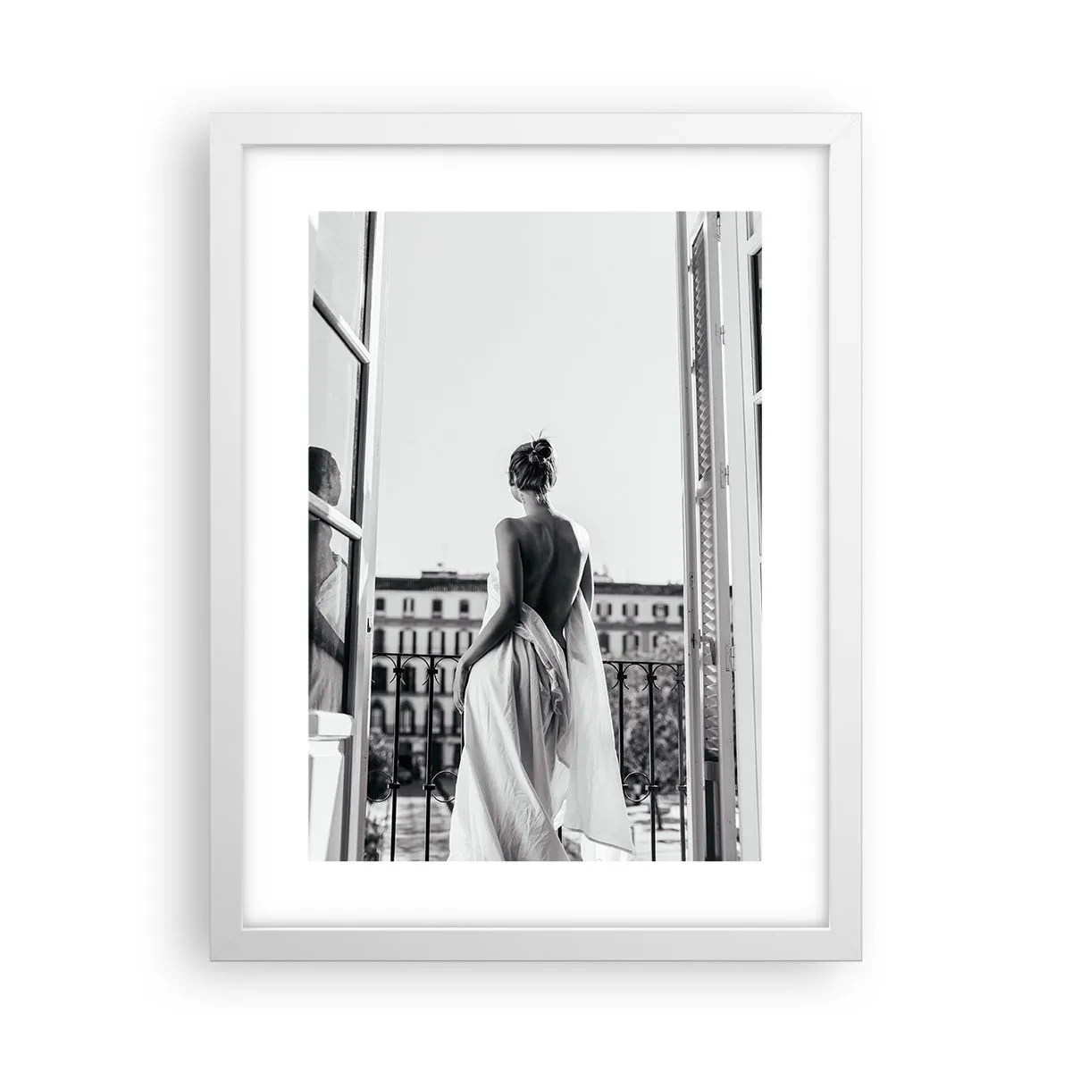 Affiche dans un cadre blanc - Poster - Eveil des pensées - 30x40 cm