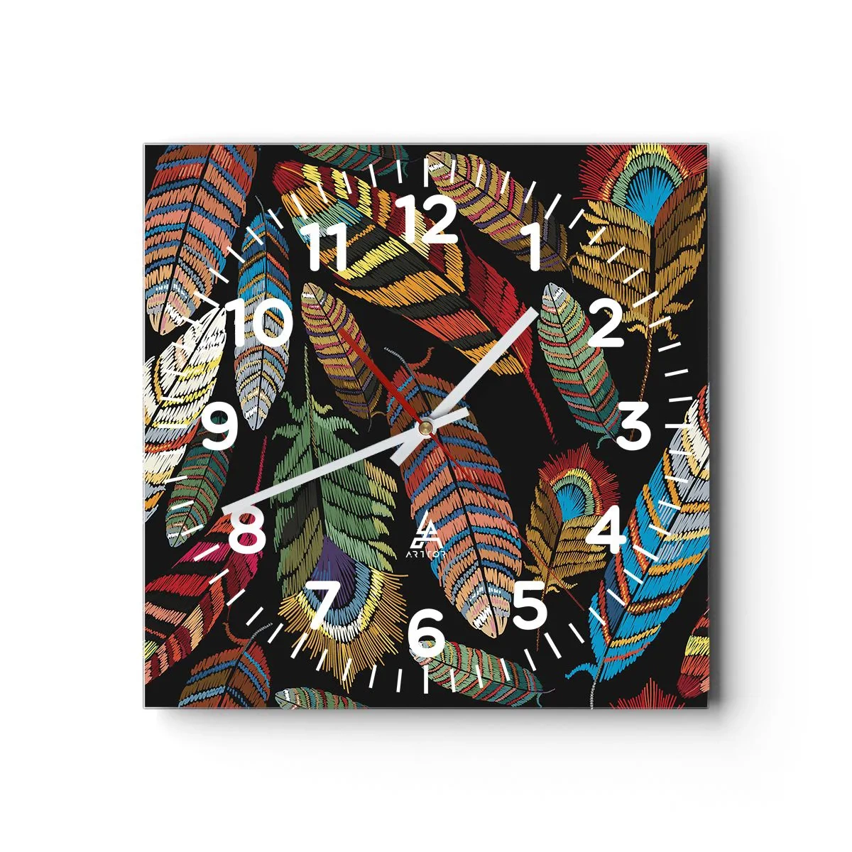 Horloge murale - Pendule murale - Le carnaval des oiseaux - 30x30 cm