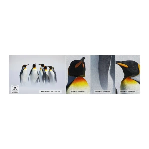 Échantillon de Papier Peint Premium Sand - Rencontre en robes de soirée - Animaux, manchot, Nature - 100x30 cm