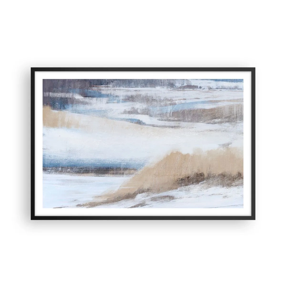 Affiche dans un cadre noir - Poster - Composition hivernale - 91x61 cm