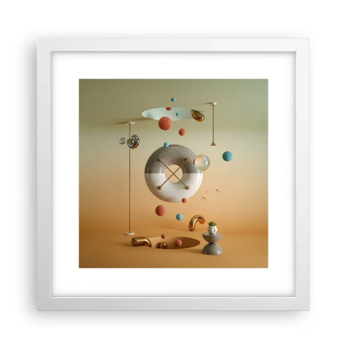 Affiche dans un cadre blanc - Poster - Tout peut arriver - 30x30 cm