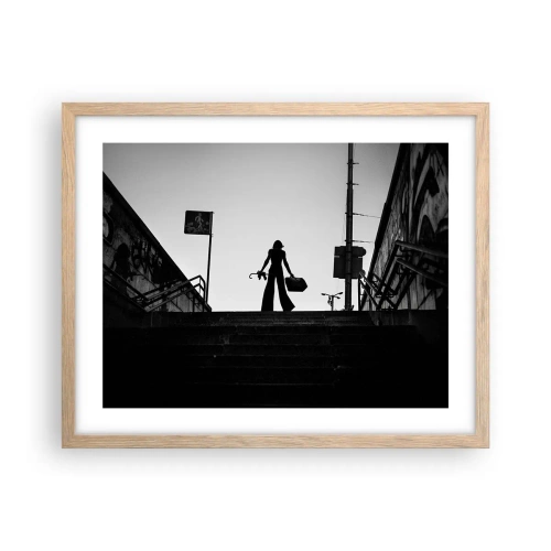 Affiche dans un chêne clair - Poster - Pèlerinage urbain - 50x40 cm