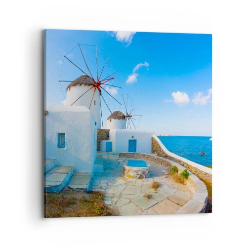 Impression sur toile - Image sur toile - Le vent bleu de la mer - 70x70 cm