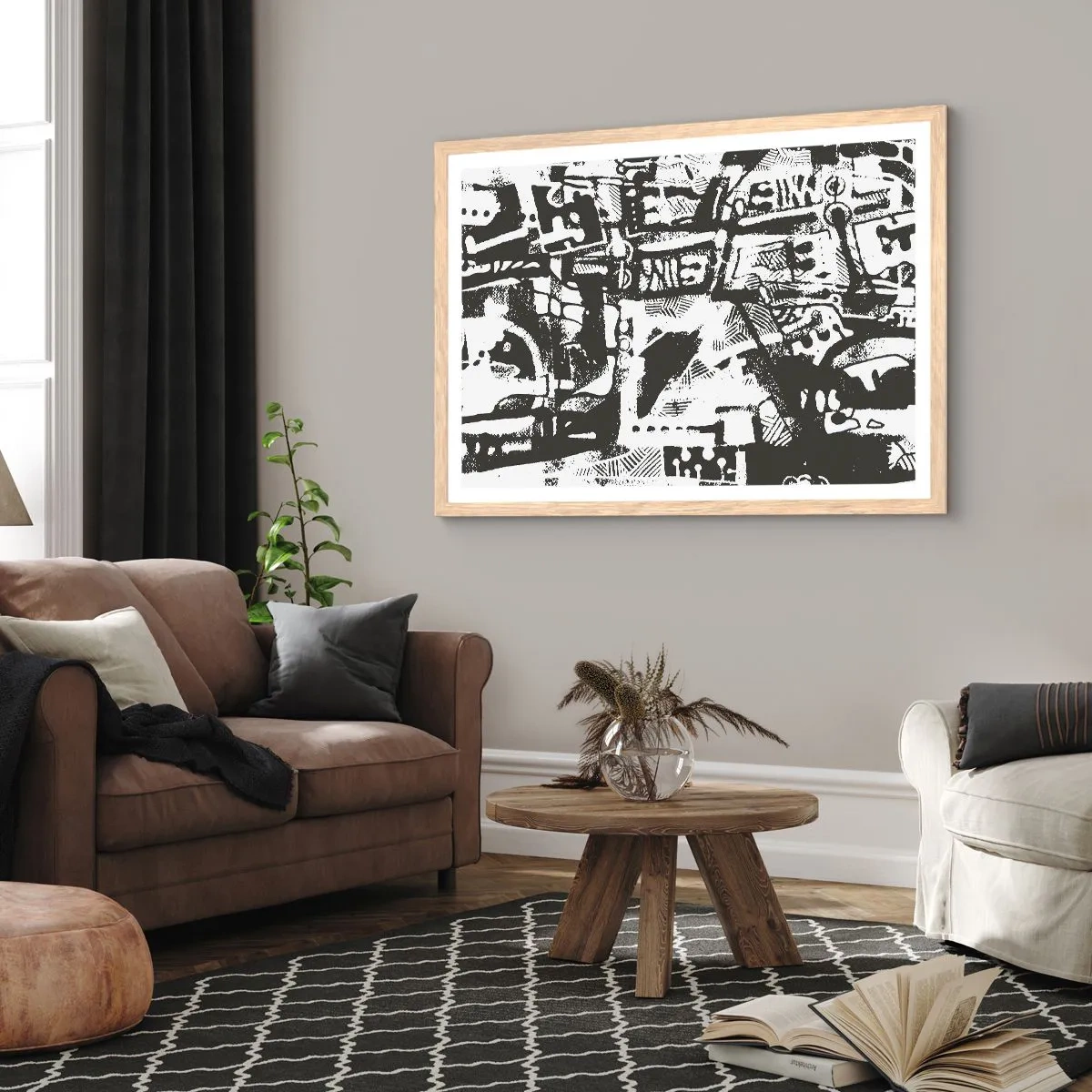 Affiche dans un chêne clair - Poster - Ordre ou chaos? - 70x50 cm