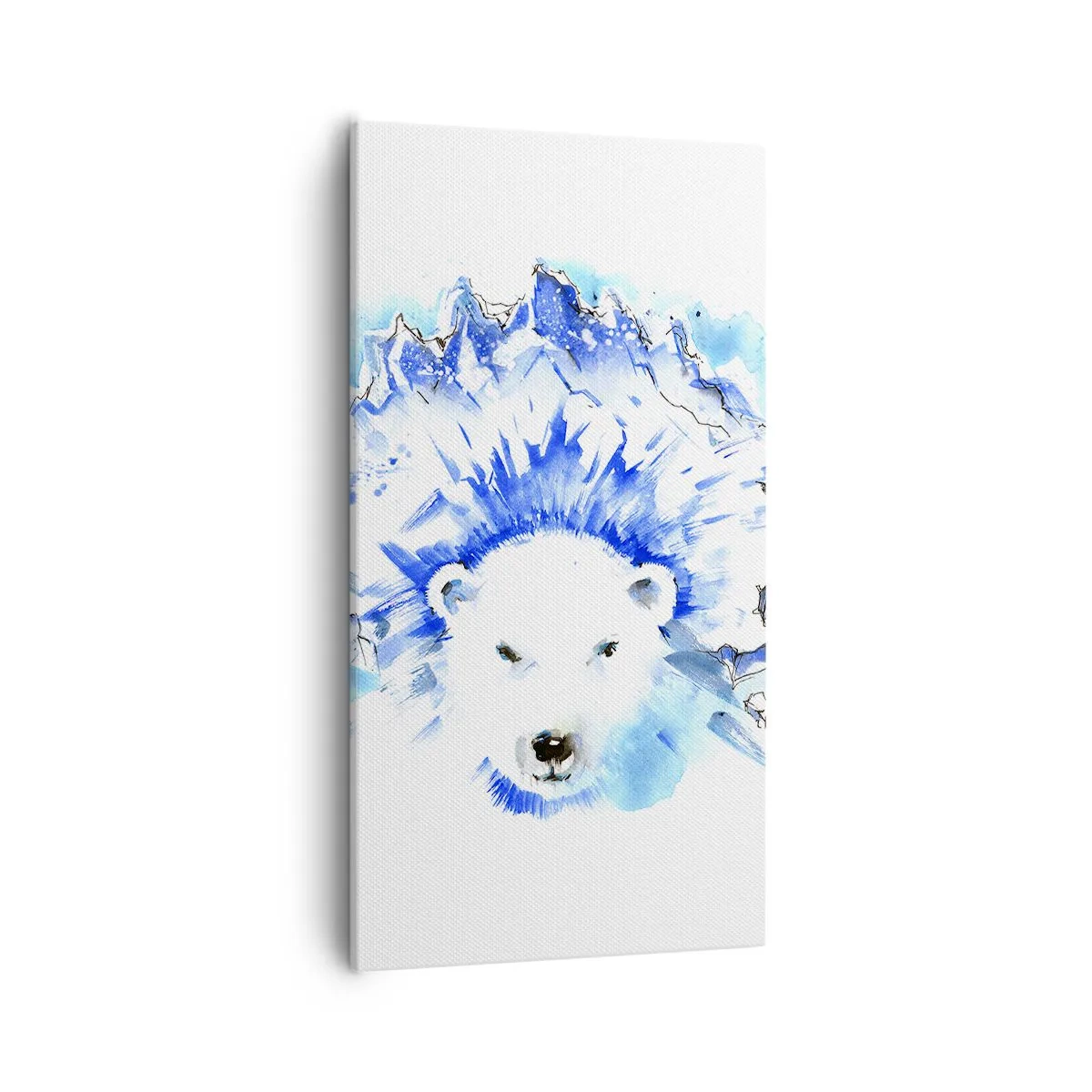Impression sur toile - Image sur toile - Le roi de l'Arctique dans une couronne de glace - 55x100 cm