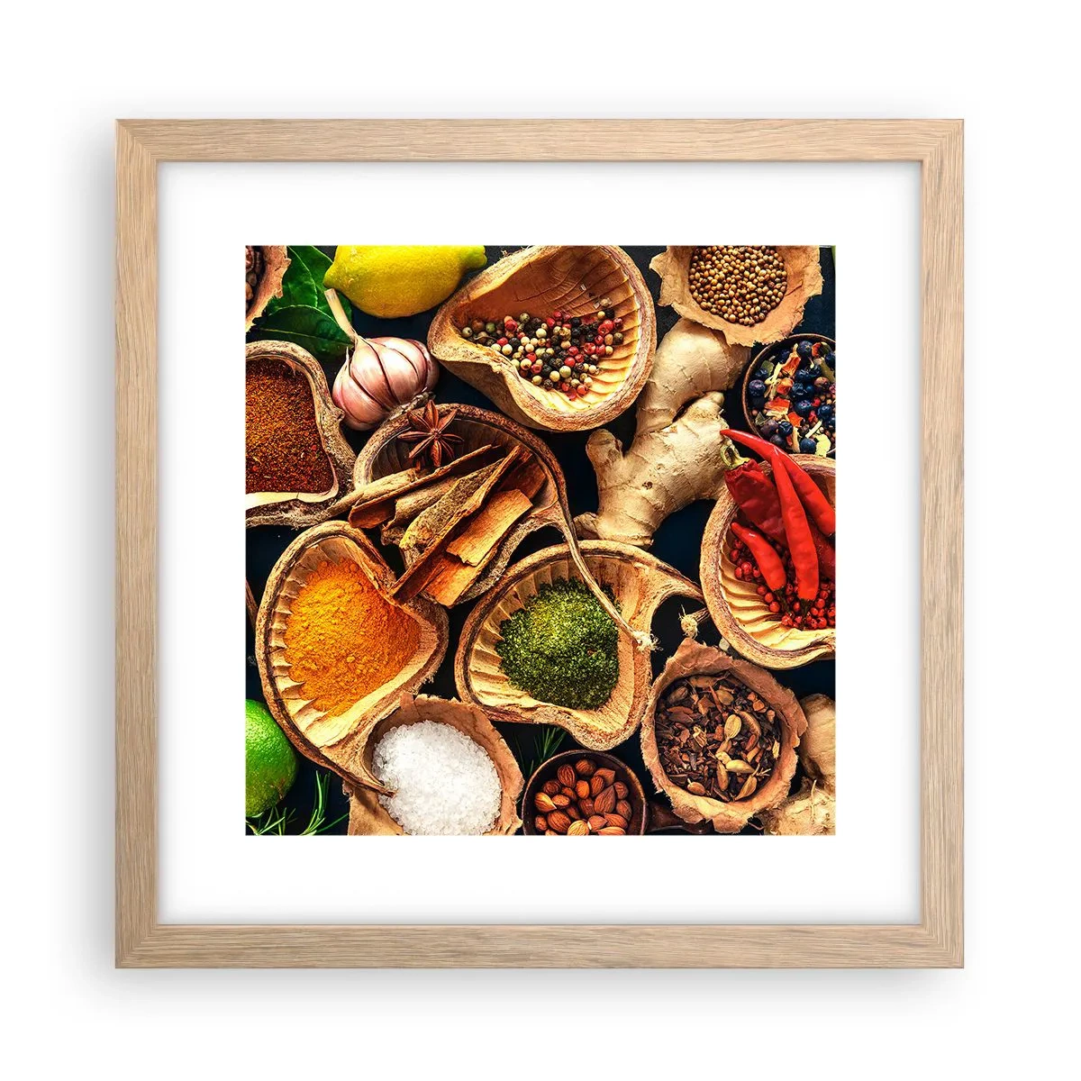 Affiche dans un chêne clair - Poster - Prends ce que tu veux - 30x30 cm