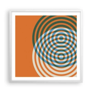 Affiche dans un cadre blanc - Poster - Variation circulaire abstraite - 60x60 cm