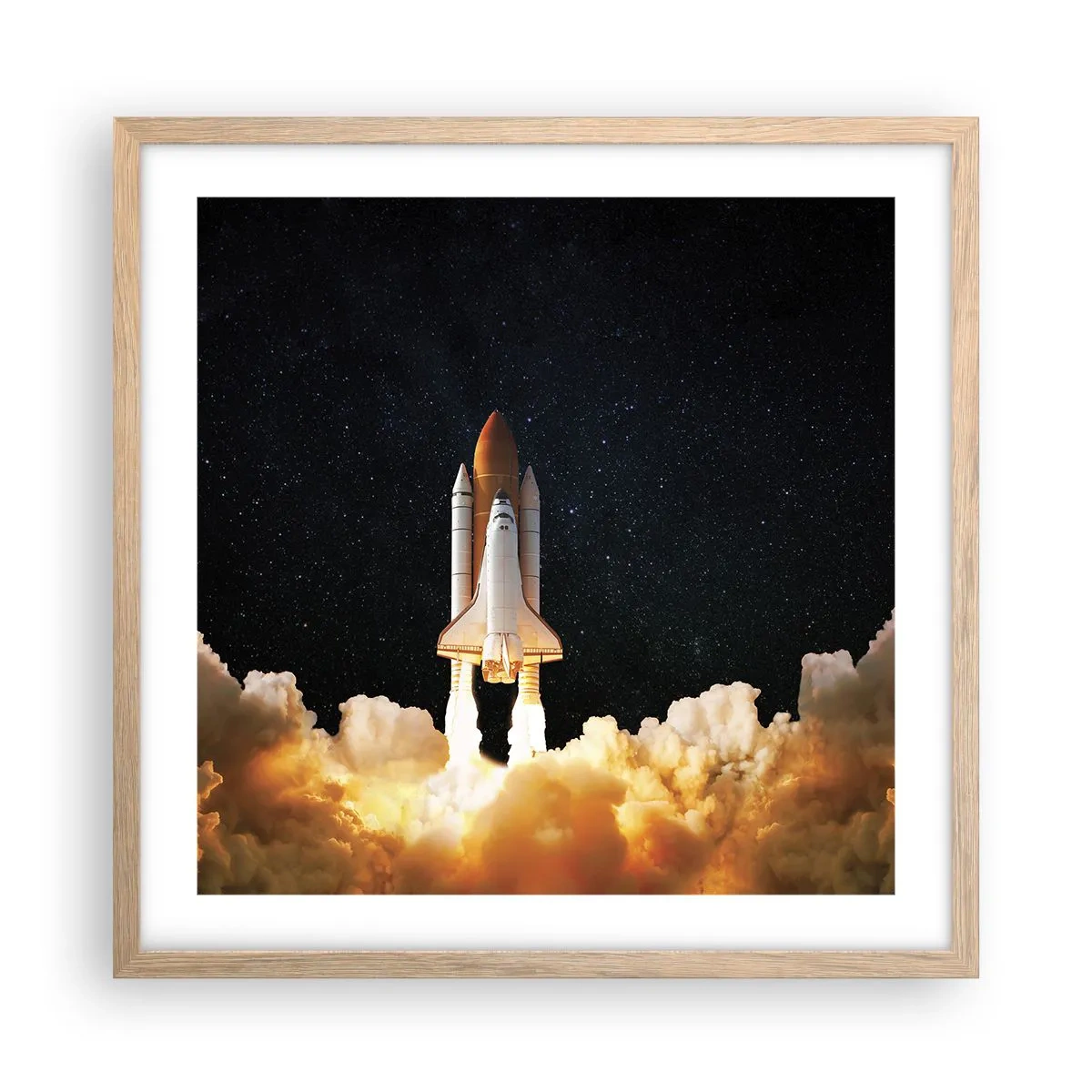 Affiche dans un chêne clair - Poster - Ad astra! - 50x50 cm