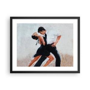 Affiche dans un cadre noir - Poster - Tango de mes rêves et pensées - 50x40 cm