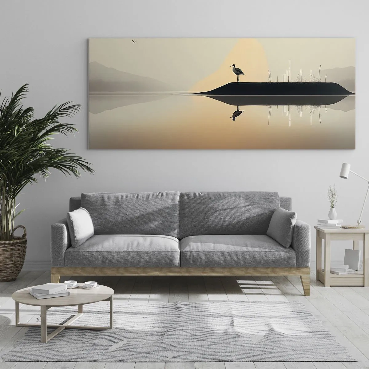 Impression sur verre - Image sur verre - Le seigneur du lac - 100x40 cm