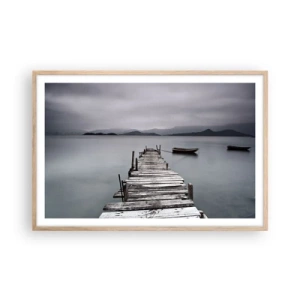 Affiche dans un chêne clair - Poster - Tu peux partir demain - 91x61 cm