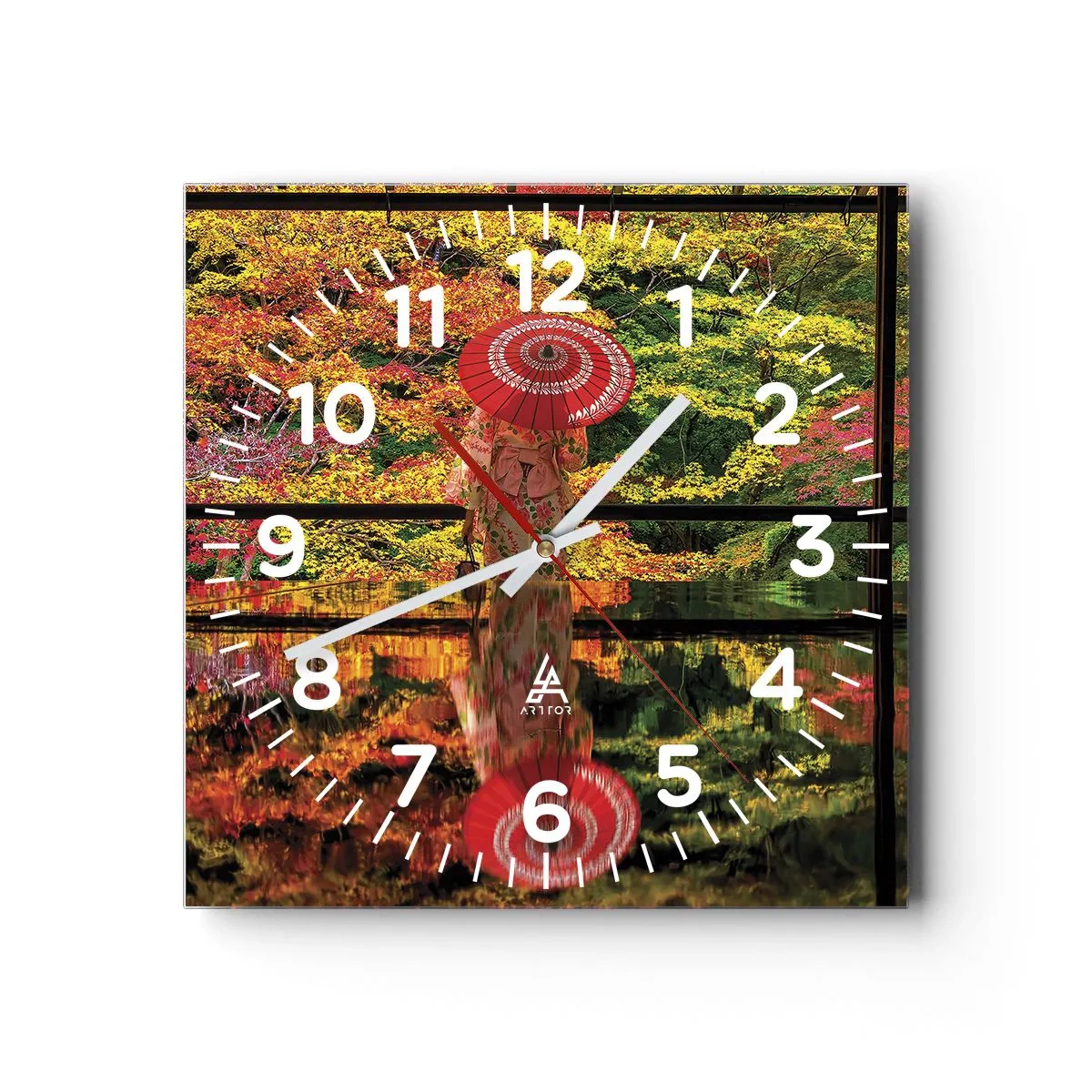 Horloge murale - Pendule murale - Dans le temple de la nature - 30x30 cm