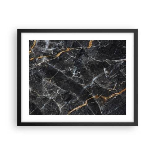 Affiche dans un cadre noir - Poster - La vie intérieure de la pierre - 50x40 cm