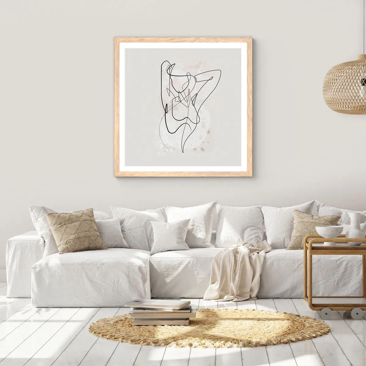 Affiche dans un chêne clair - Poster - L'art de la séduction - 40x40 cm