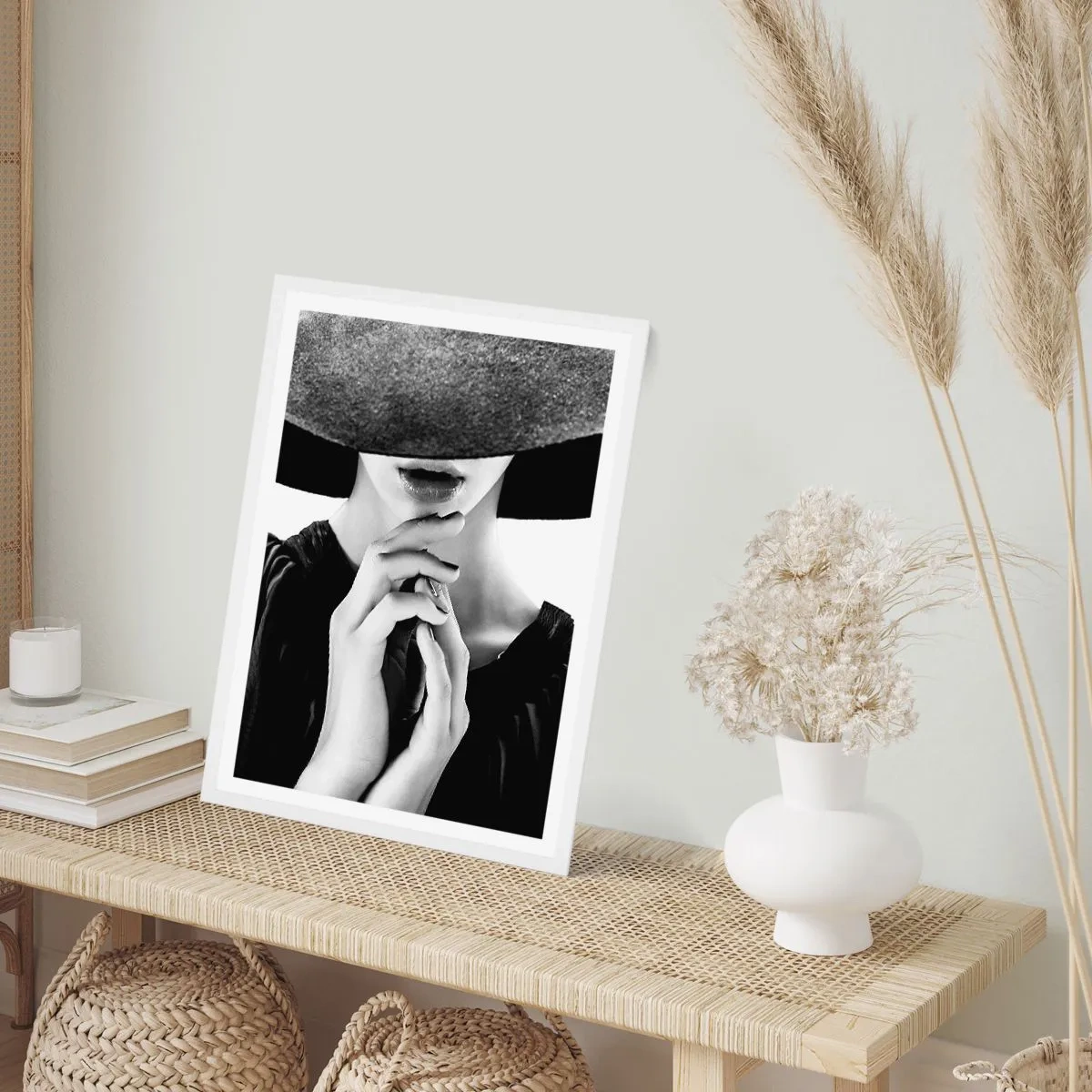 Affiche dans un cadre blanc - Poster - Beauté cachée - 30x40 cm