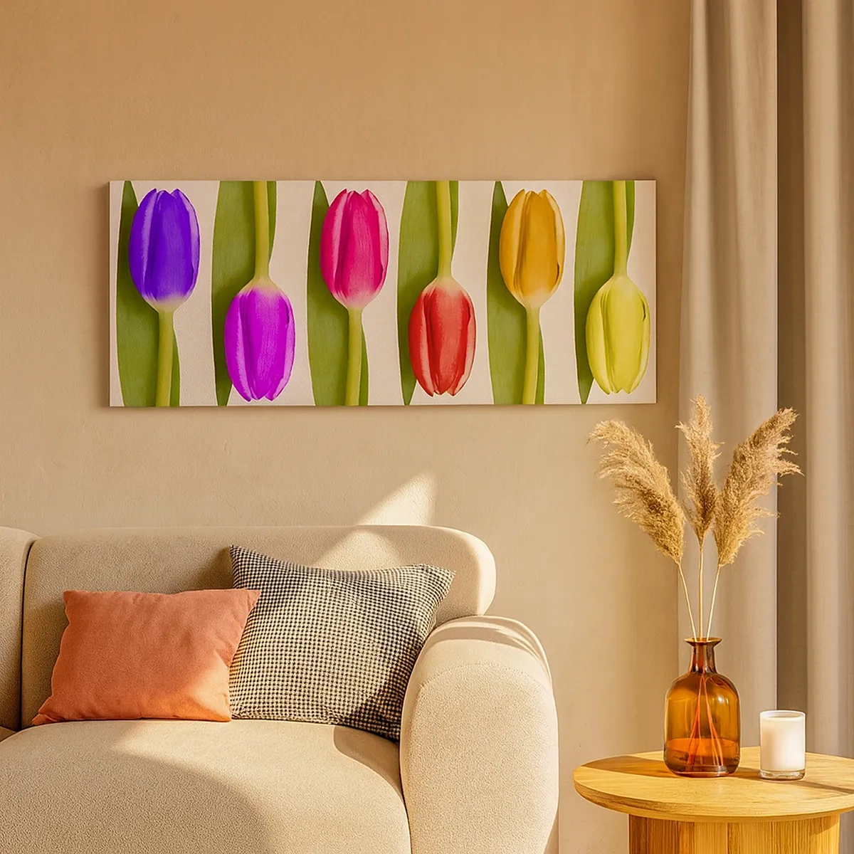 Impression sur toile - Image sur toile - Composition arc-en-ciel - 30x30 cm