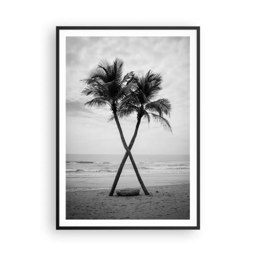 Affiche dans un cadre noir - Poster - Elle a senti une présence - 70x100 cm