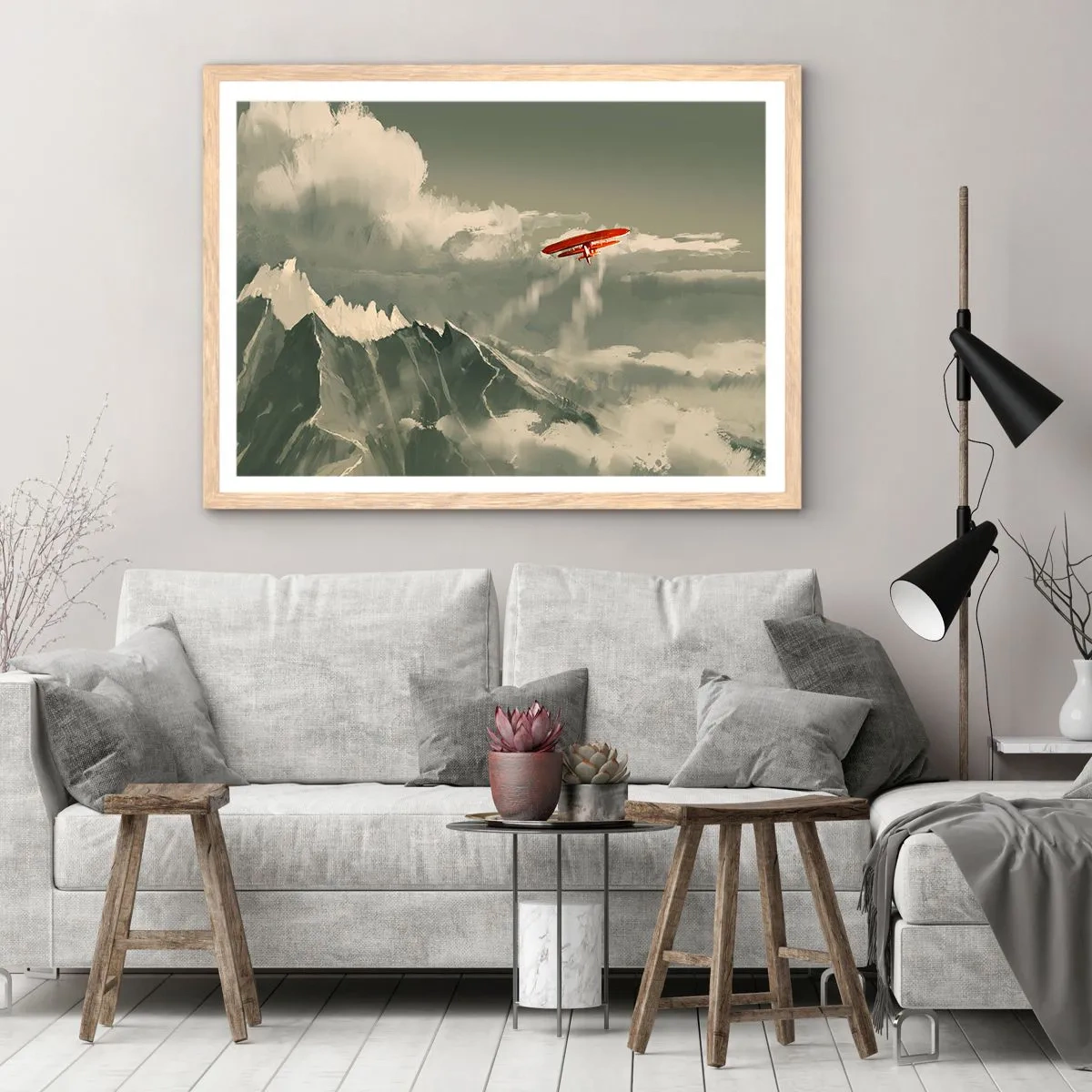 Affiche dans un chêne clair - Poster - Pionnier intrépide - 40x30 cm