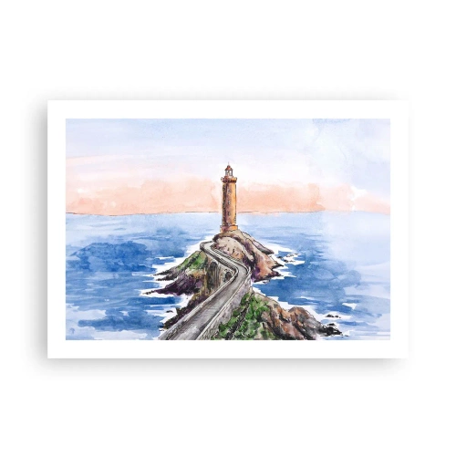 Affiche - Poster - Face à la mer - 70x50 cm