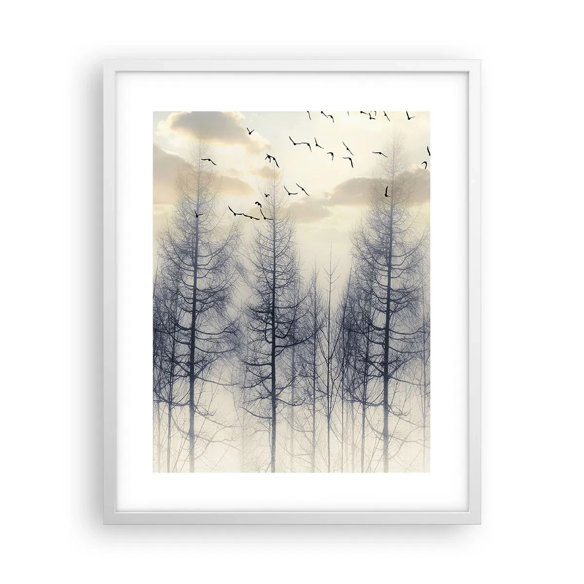 Affiche dans un cadre blanc - Poster - L'âme de la forêt - 40x50 cm