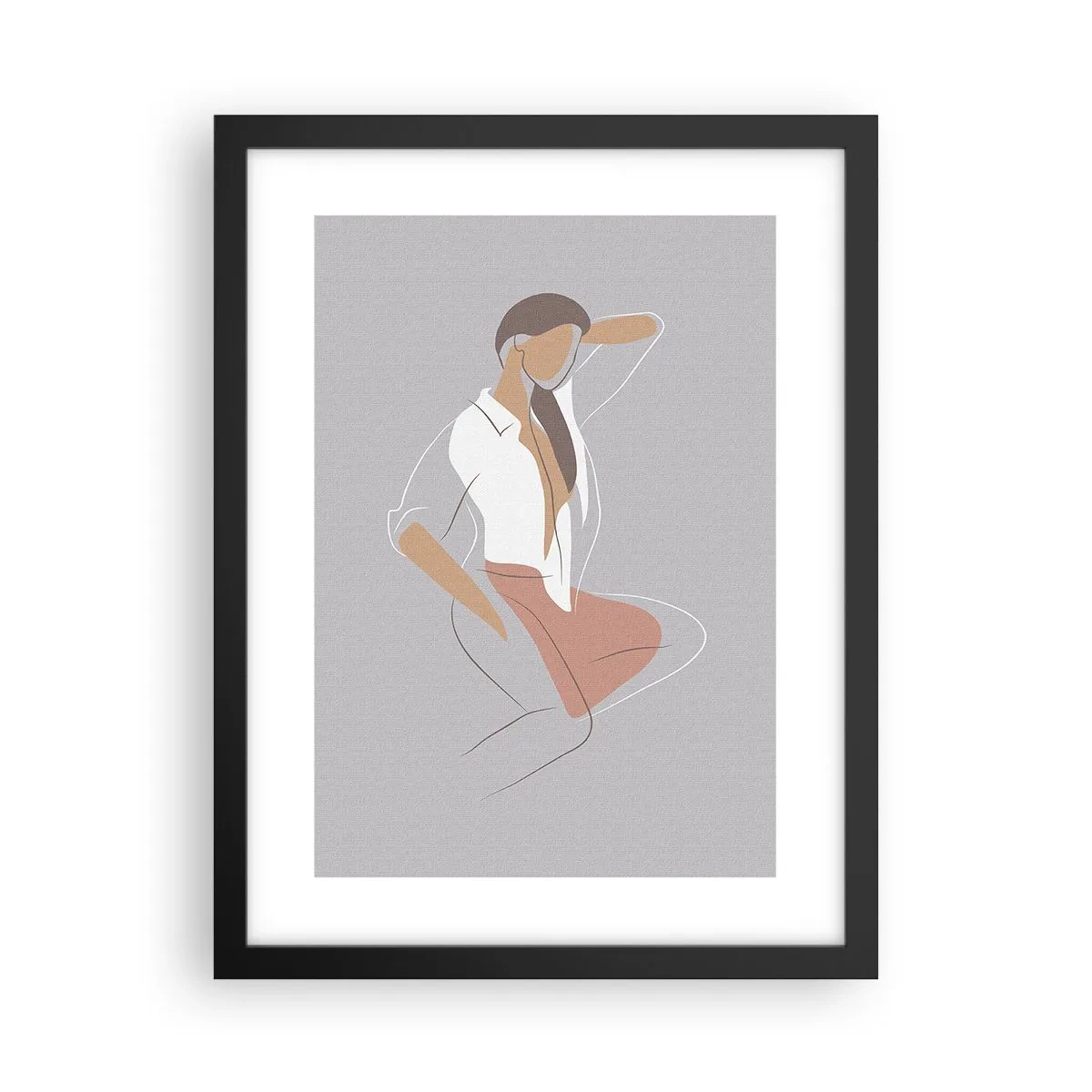 Affiche dans un cadre noir - Poster - Contour gracieux - 30x40 cm