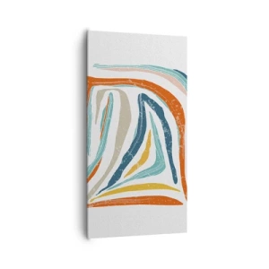 Impression sur toile - Image sur toile - Abstraction avec un sourire amical - 65x120 cm